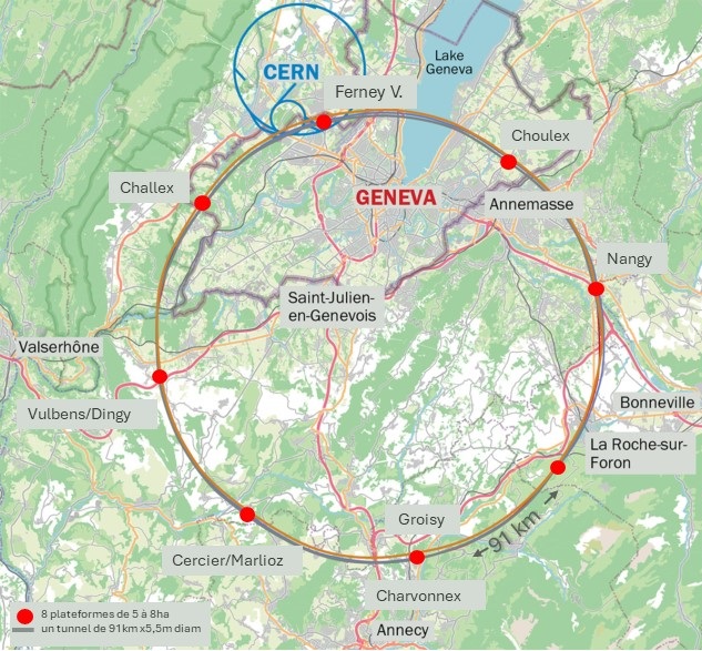 Carte du projet du CERN