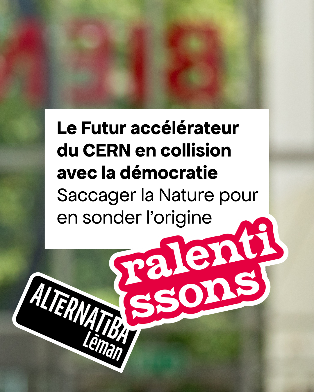 LE FUTUR ACCELERATEUR DU CERN  EN COLLISION AVEC LA DEMOCRATIE 01/09/25